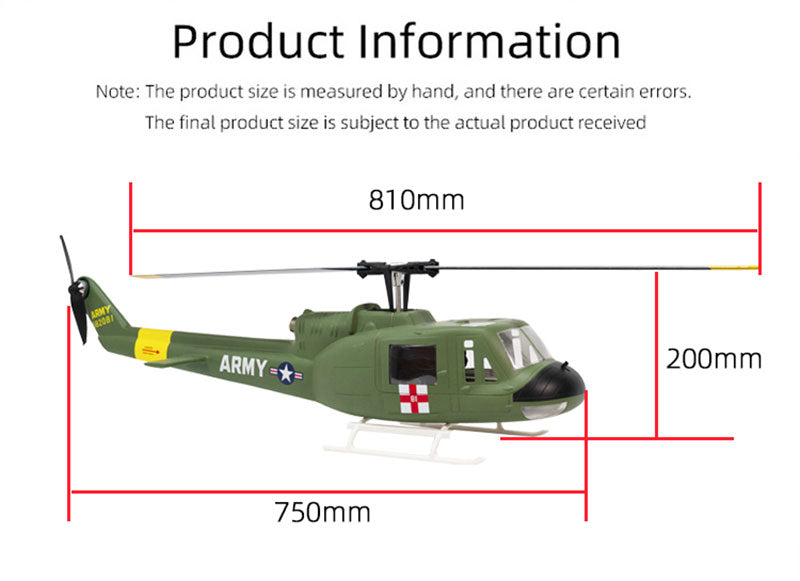 rc helicopter big size FLYWING UH1 V3