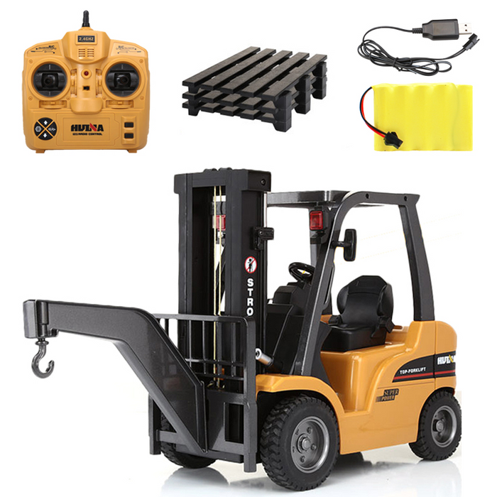 Huina 1577 Alloy Forklift Truck Crane 8CH RC Car Toy | bometoys