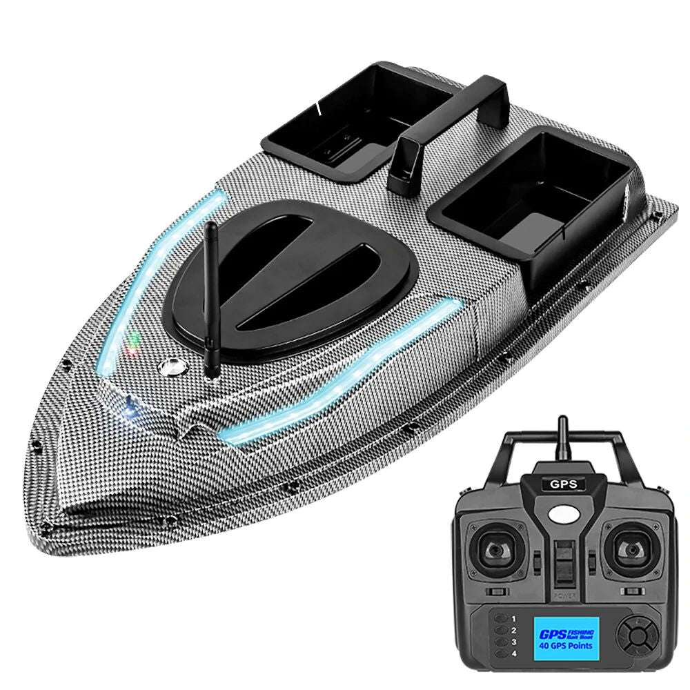 RC Bait Boat 500 Meters GPS 40 Point Positioning 2 Hoppers 1.5KG Automatic  Return Fishing Bait Boat For Outdoor Accessories - AliExpress