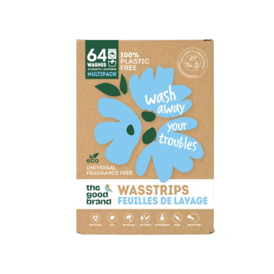 The Good Brand - Wasstrips - 64 wasbeurten - Duurzaam - Plasticvrij - Geurloos