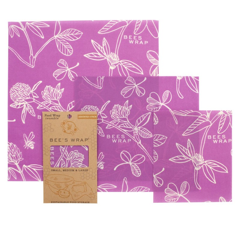 Bijenwasdoek Clover print 3 PACK