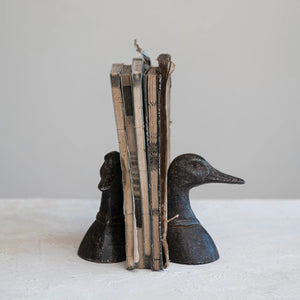 CAST IRON DUCK HEAD BOOKEND (SINGLE) - Rooted 