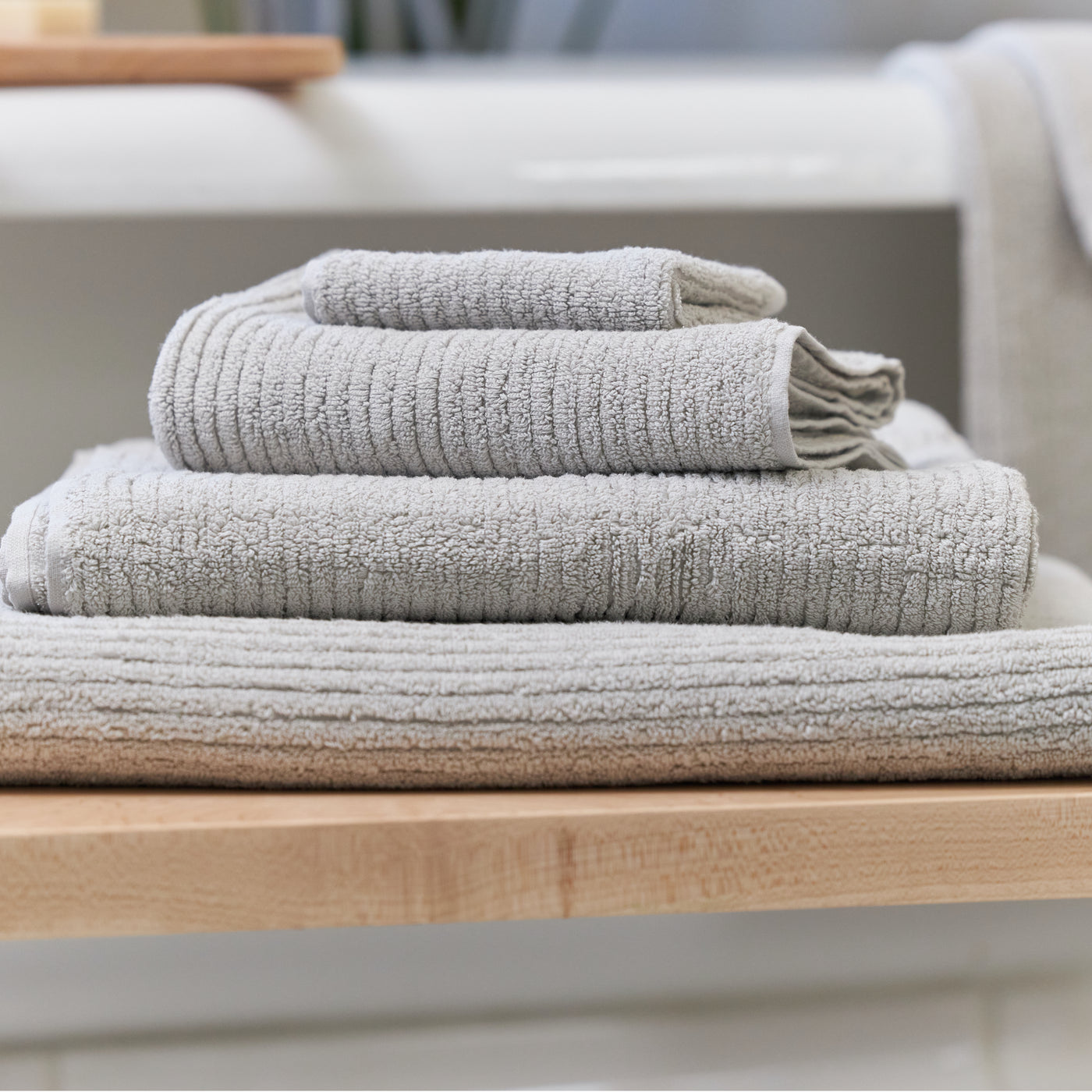 Luxury Super-Plush Spa Bath Towels in Light Grey by Brooklinen - Holiday Gift Ideas