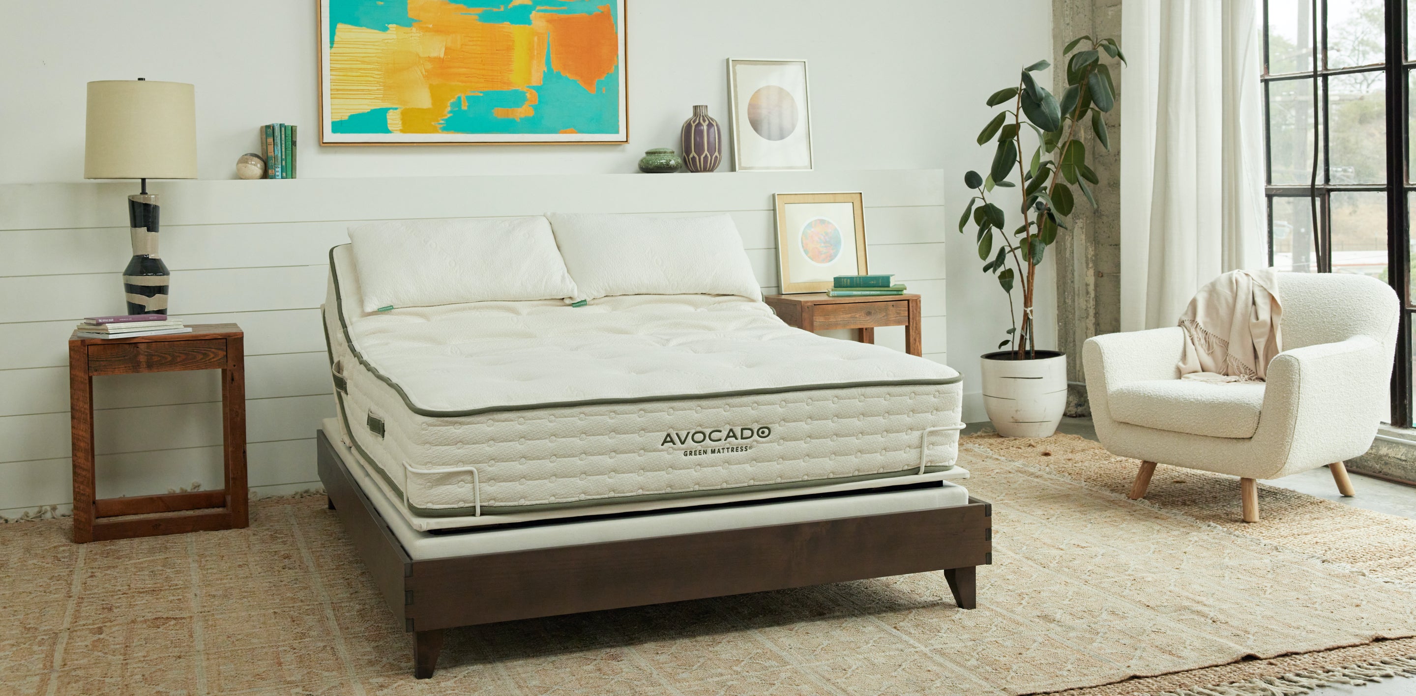 Adjustable Works with Bed Frame