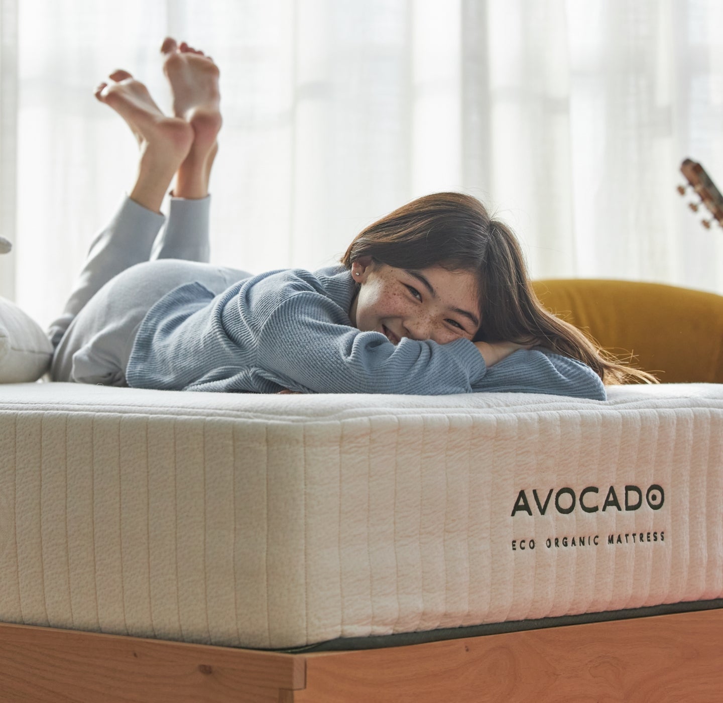 Under Bed Storage  Avocado Green Mattress