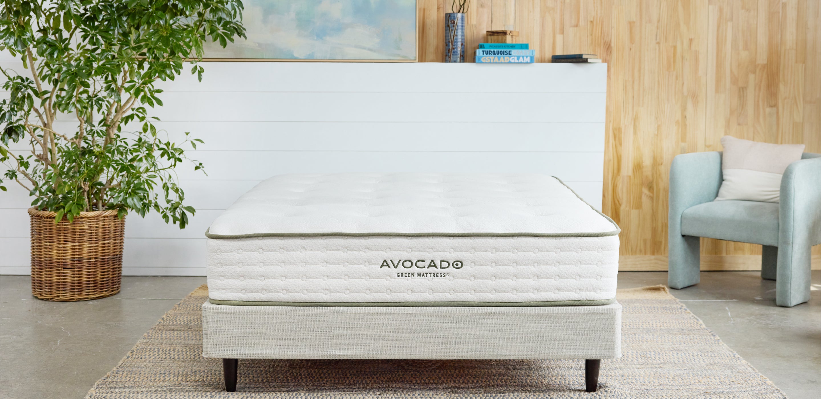 Avocado Green Mattress Wooden Bath Mat by Avocado - Standard