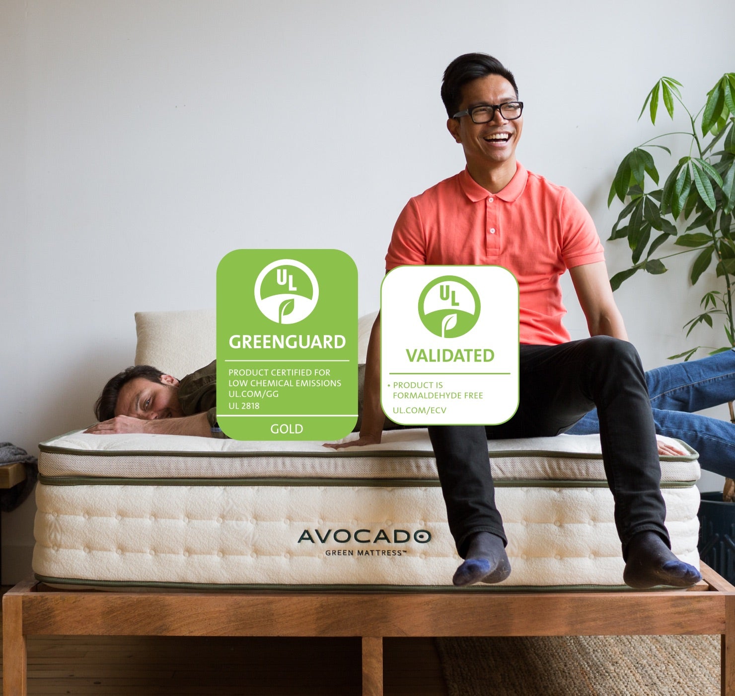 Wooden Bath Tray  Avocado Green Mattress®