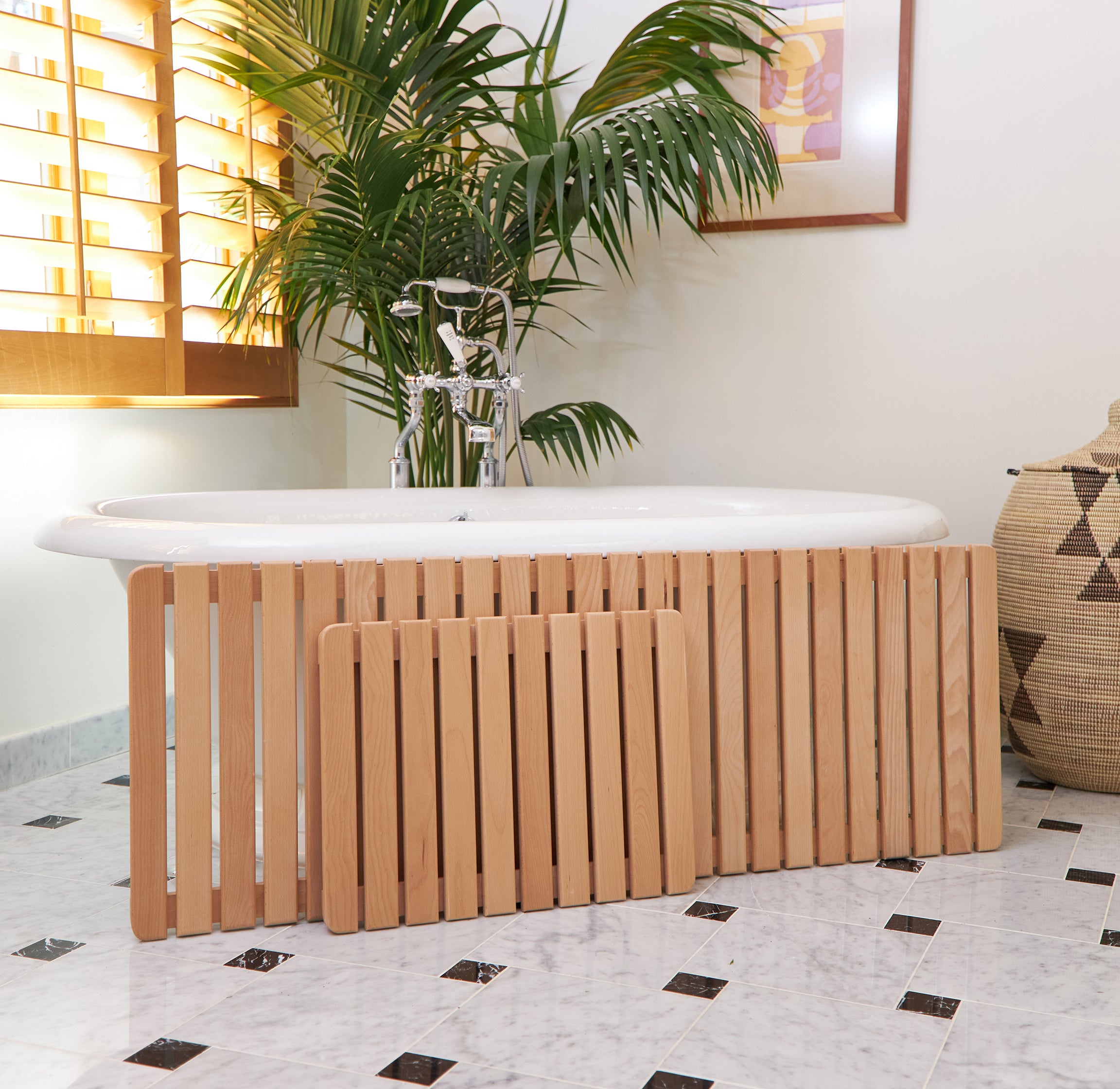 Wooden Bath Mats are Wood Shower Mats by American Floor Mats