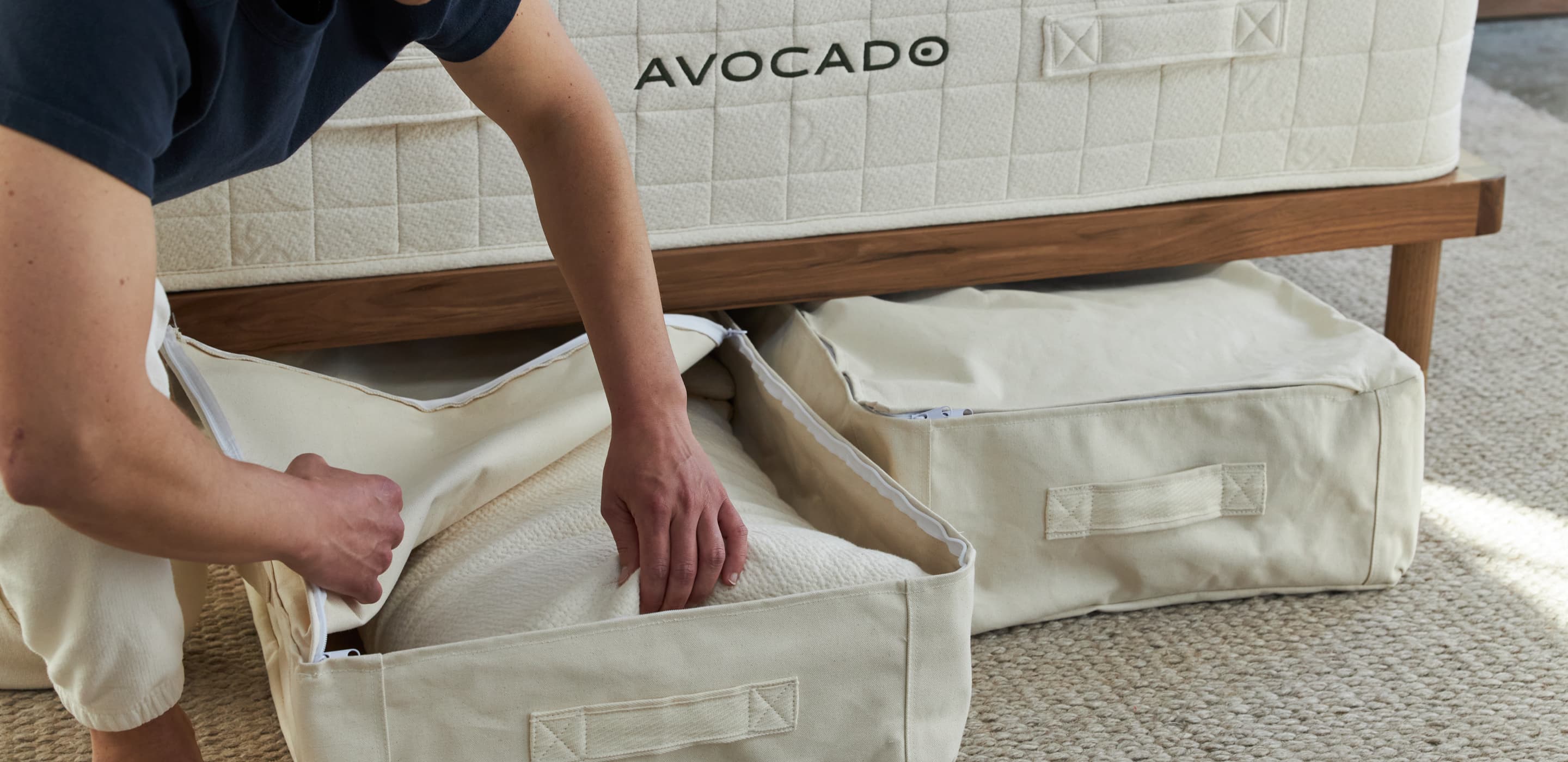 Under Bed Storage  Avocado Green Mattress