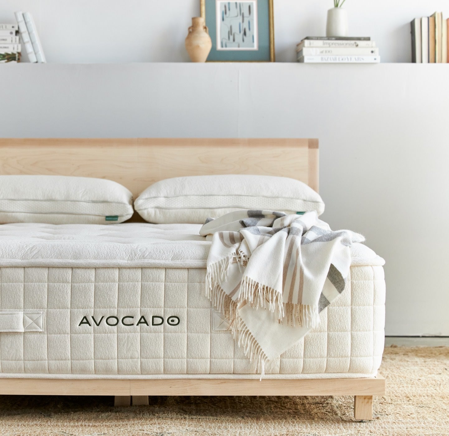 Avocado Green Mattress Luxury Hand Towel - Oatmeal