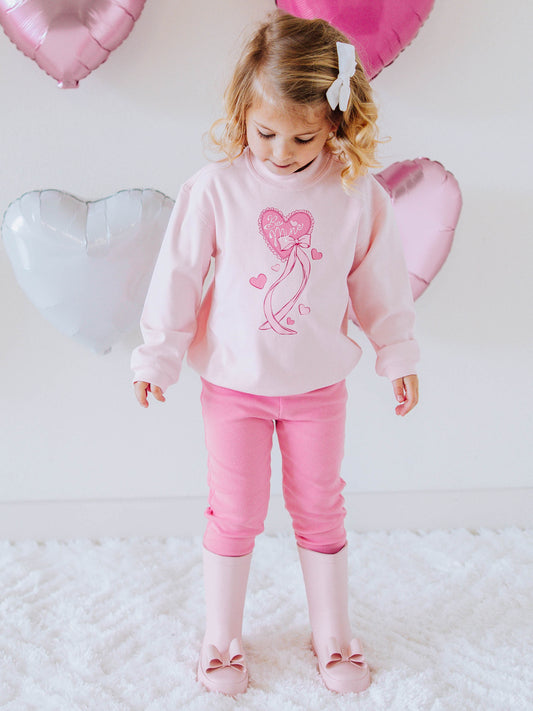 Frankie Leggings - Heart Pink Dotty - SweetHoney Clothing