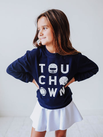 Warm Knit Sweatshirt - Touchdown Navy