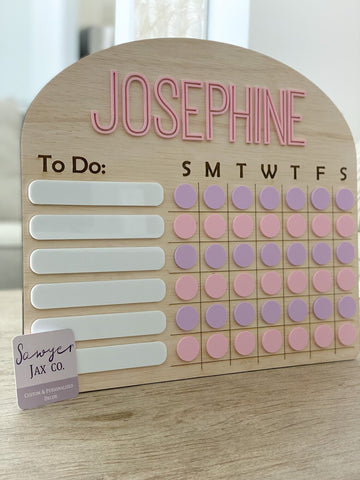 SawyerJaxCo - Personalized Dry Erase Chore Chart