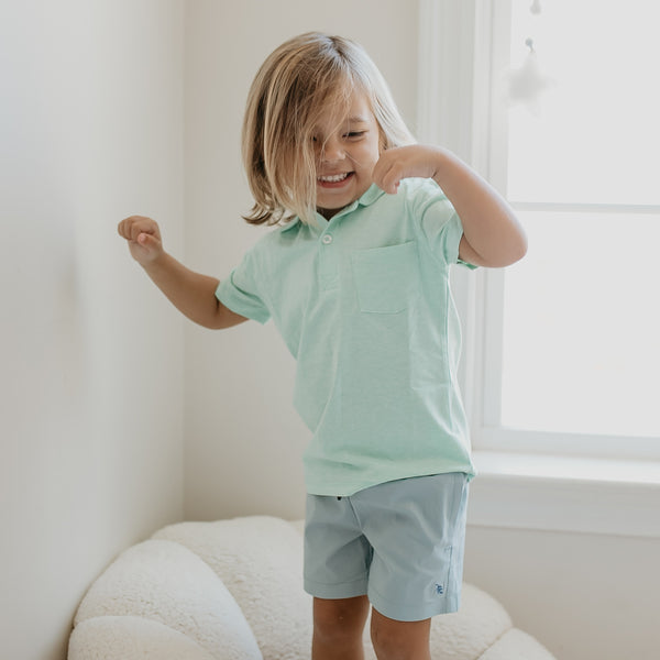 Boy's Polo Shirt – Pastel Green