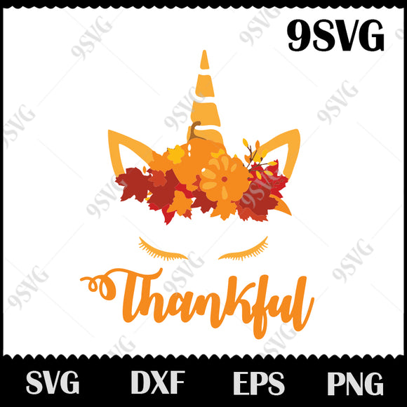 Download Thankful Unicorn Logo Svg Happy Thanksgiving Day Svg Png Eps Dxf 9svg