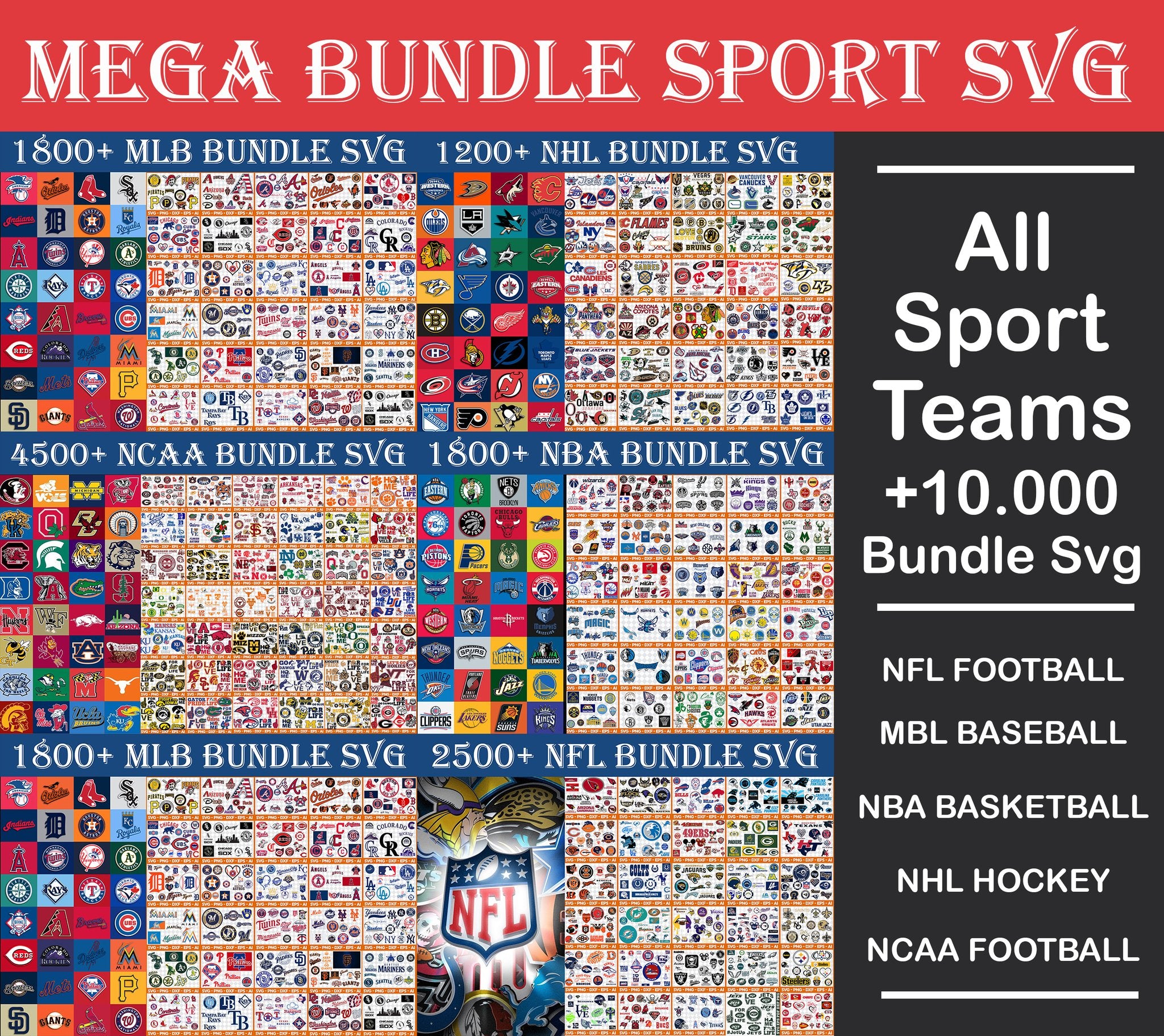 Download Mega Bundle Sport Svg Nfl Svg Nhl Svg Mbl Svg Bundle Nca Svg Bund 99svg