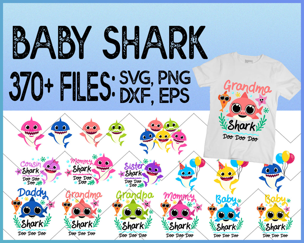 370 Baby Shark Svg Mega Bundle Baby Shark Svg Svg Files 99svg