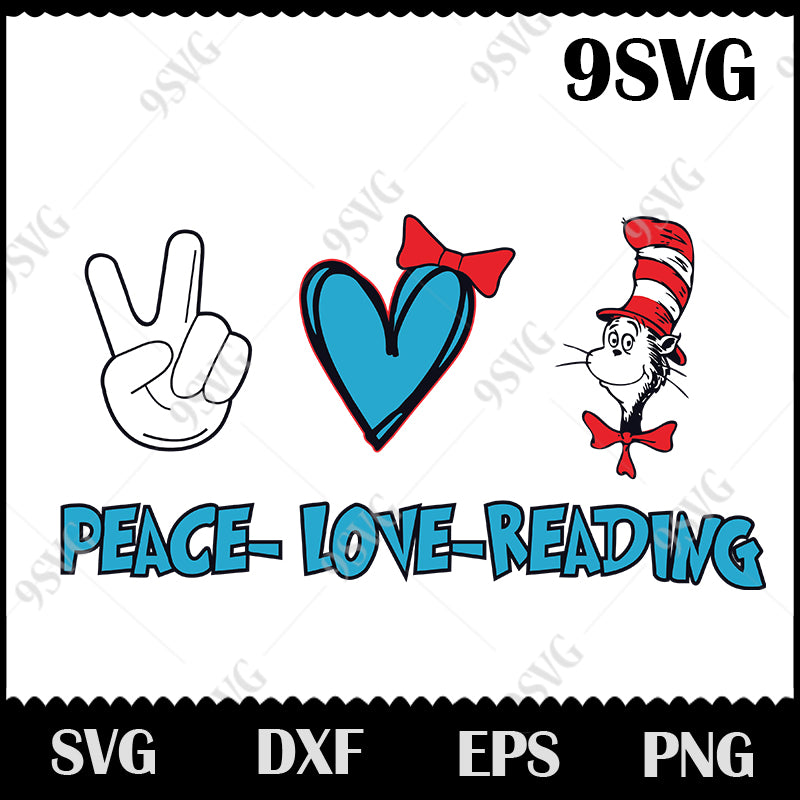 Free Free 86 Peace Love Reading Svg SVG PNG EPS DXF File