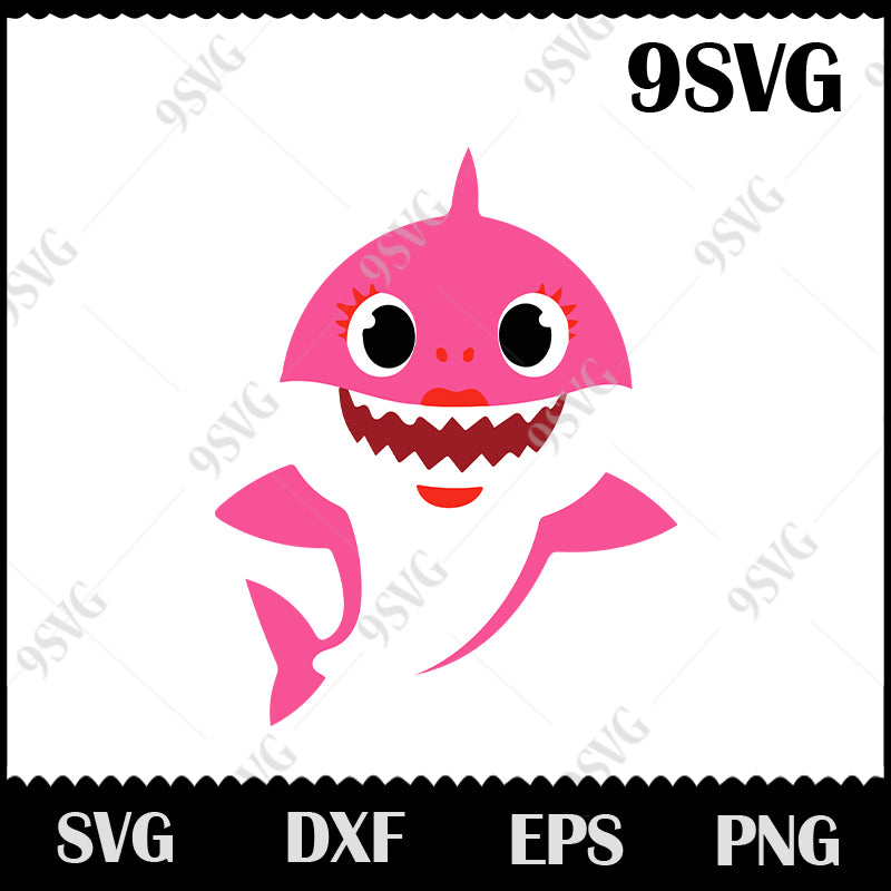 Pink Shark Svg Shark Svg Birthday Svg Family Svg Baby Shark Svg P 99svg