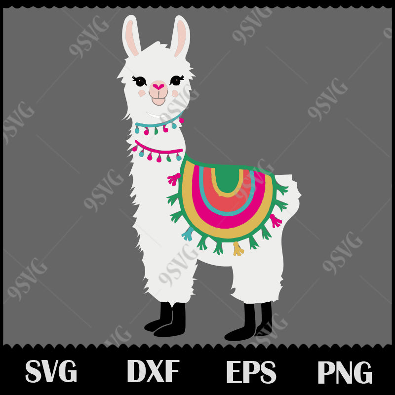 Download Cute Llama Svg Funny Animal Svg Llama Svg Funny Llama Svg Png Dxf 99svg