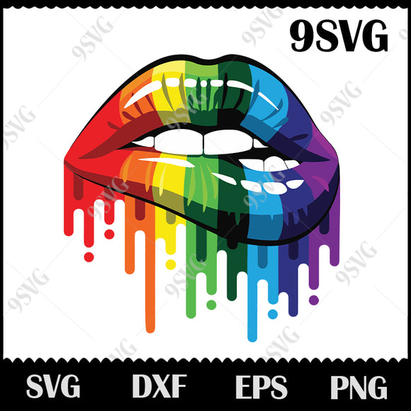 Download Rainbow Lips Svg Happy Pride Day Svg Lgbt Svg Png Eps Dxf 9svg
