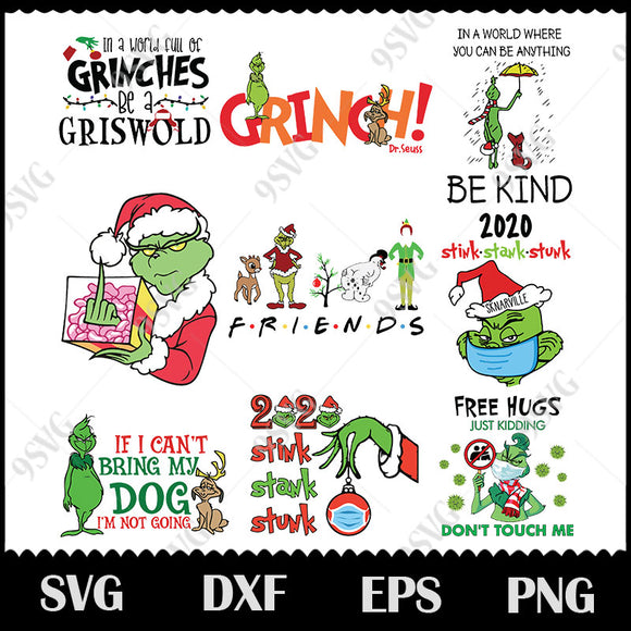 Download Chirstmas Bundle Svg The Grinch Svg Christmas Logo Svg Merry Christ 9svg