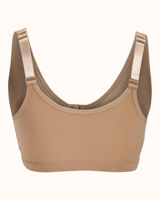 Anaono Women's Bianca Front Closure Mastectomy Sports Bra Sand - Small :  Target