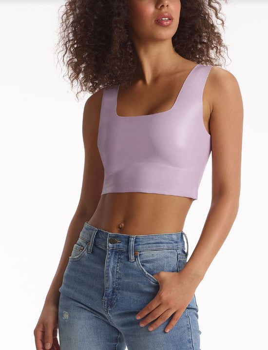 Commando Faux Leather Squareneck Crop Top