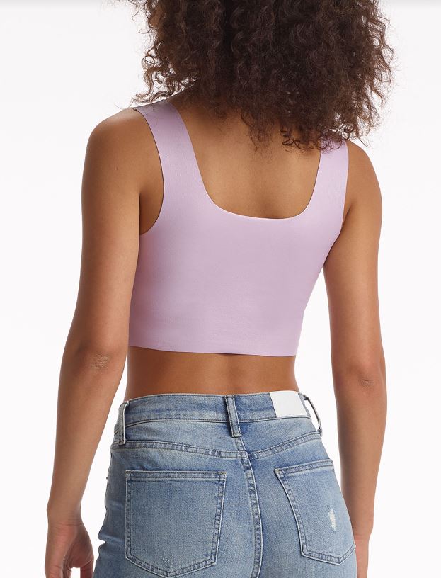 Commando Faux Leather Squareneck Crop Top