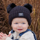 Disney's Mickey Mouse Baby Black Double Pom Beanie