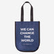 Small Navy We Can Change the World Reusable Tote Bag