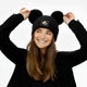 Disney's Mickey Mouse Black Double Pom Beanie