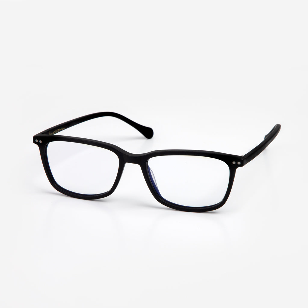 Matte Black Blue Light Glasses with Square Frame | LYM