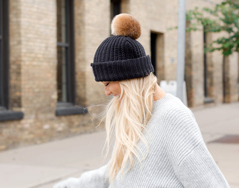 The Label Pom Beanie – Lakes and Grapes
