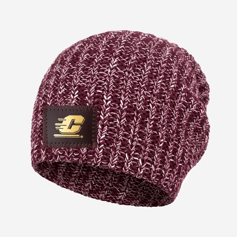 Central Michigan Chippewas Burgundy and White Speckled Beanie