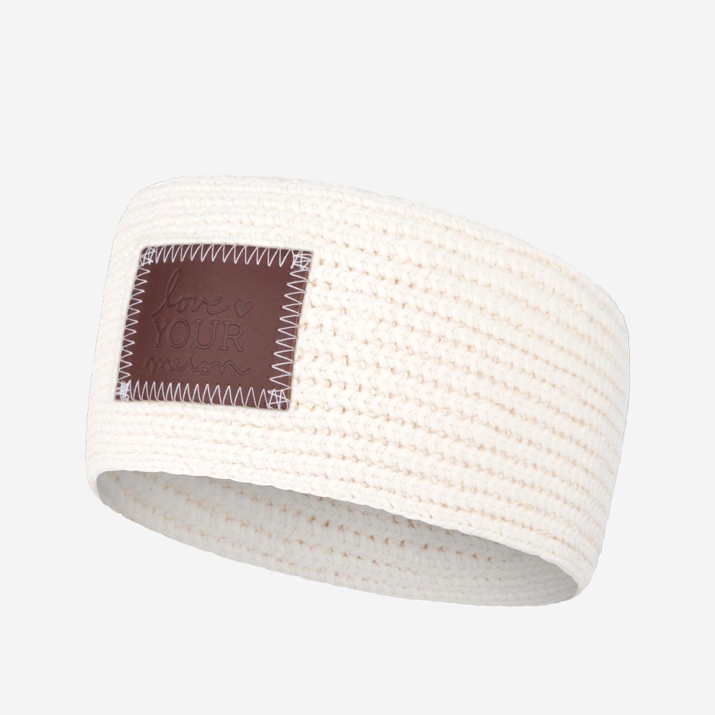 Image of White Speckled Knit Headband