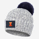 Illinois Fighting Illini Navy Speckled Pom Beanie