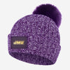 JMU Dukes Purple and White Speckled Speckled Pom Beanie