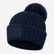 Navy Monochrome Pom Beanie