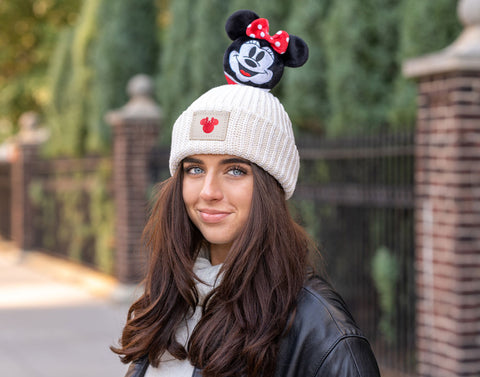 Disney Love Your Melon Double Pom Mickey Mouse Beanie