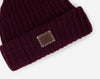 Toddler Burgundy Pom Beanie (Natural Pom)