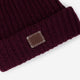 Toddler Burgundy Pom Beanie (Natural Pom)