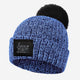 Prairie Blue, Charcoal and Black Speckled Pom Beanie