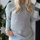 Black Speckled Knit Crewneck Sweater