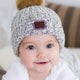 Baby Black Speckled Pom Beanie