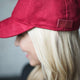 Red Suede Cap