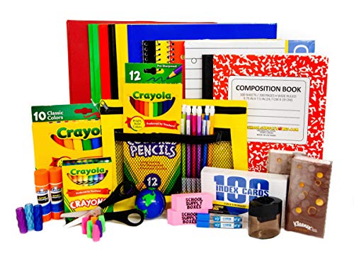 Mega Back to School Supply Kit Bundle - Over 90+ Items for All Grades -  Wide Ruled