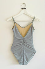 Load image into Gallery viewer, Rushed mesh ballet leotard in Dusky Green from The Collecitve Dancewear
