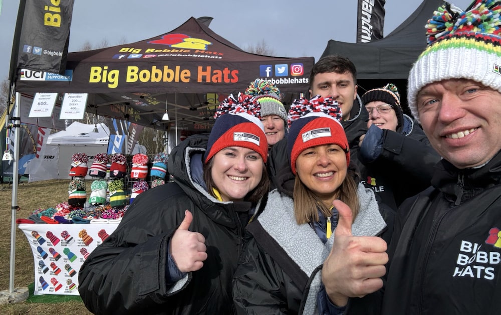 Big Bobble Hats have been a hit in recent years at cycling and running events.