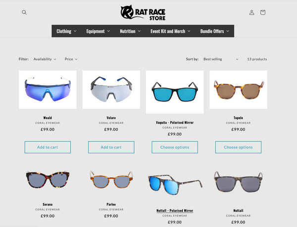 Coral Eyewear partner with Rat Race through Alvio